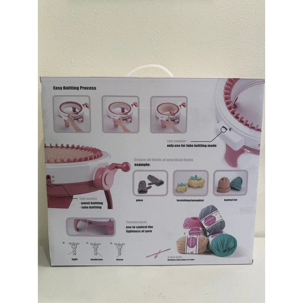 Sentro Knitting‎ Machine Magic Loop Loom Pink White Circular Knitting Loom
